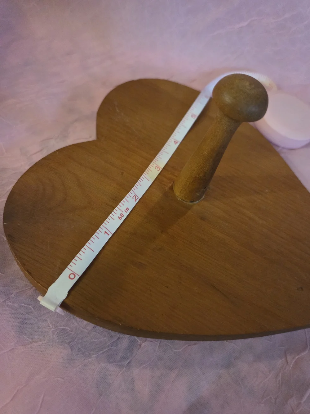 Wooden Heart Wall Hook - Natural Brown Vintage Oak Home Decor